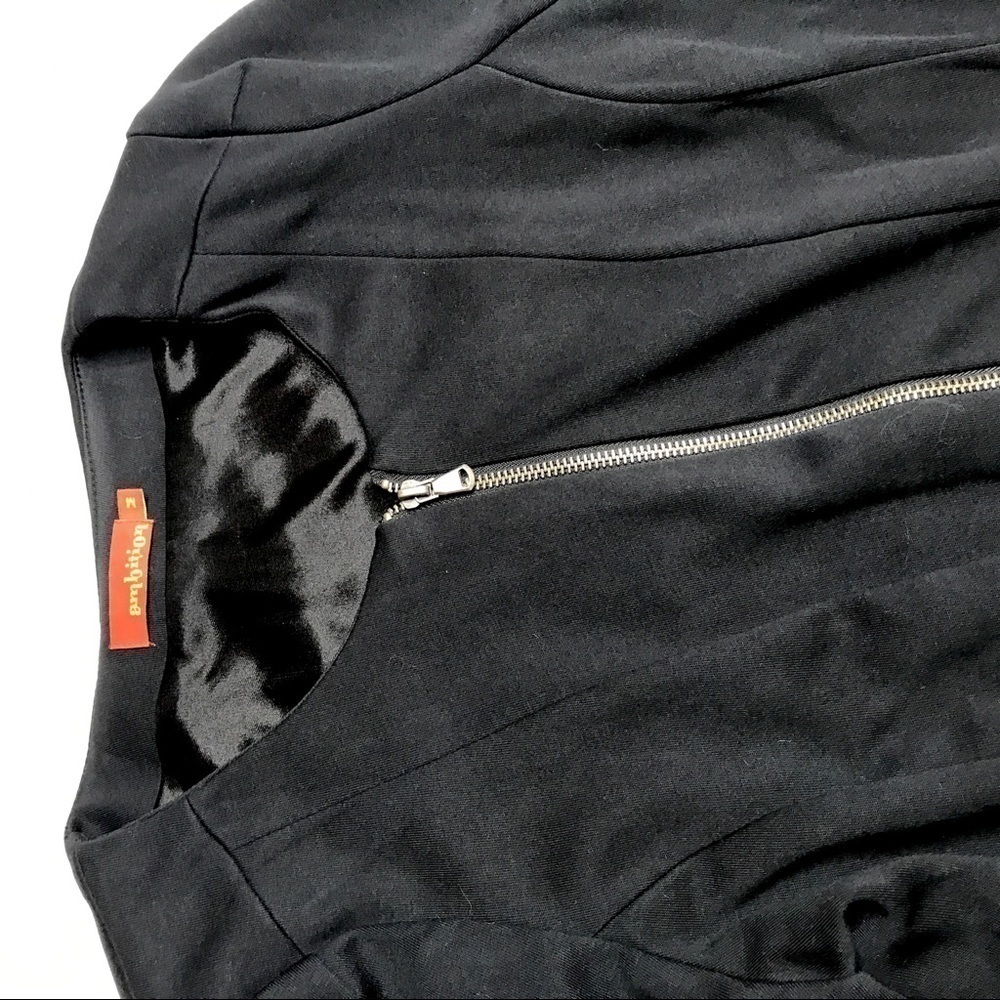 AMBITION Black Structured Zipper Jacket - Picture 5 of 7